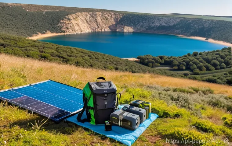 포터블 캠핑 가전 활용 - **Prompt 1: "The Self-Sufficient Adventurer's Hub"**
    A wide-angle, vibrant, and naturalistic pho...