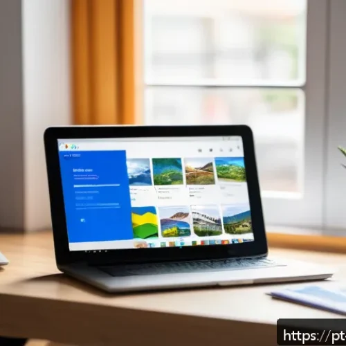 Home 31 스마트폰 데이터 백업 장치 - A modern smartphone user sitting at a cozy home office desk in Brazil, organizing digital backups on...