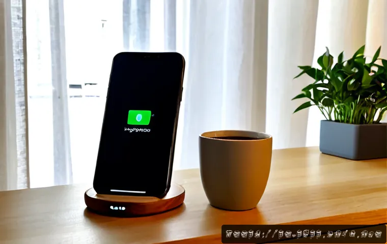 Home 17 스마트폰 무선 충전기 추천 - Photorealistic product comparison scene of two modern wireless smartphone charging stands on a clean...